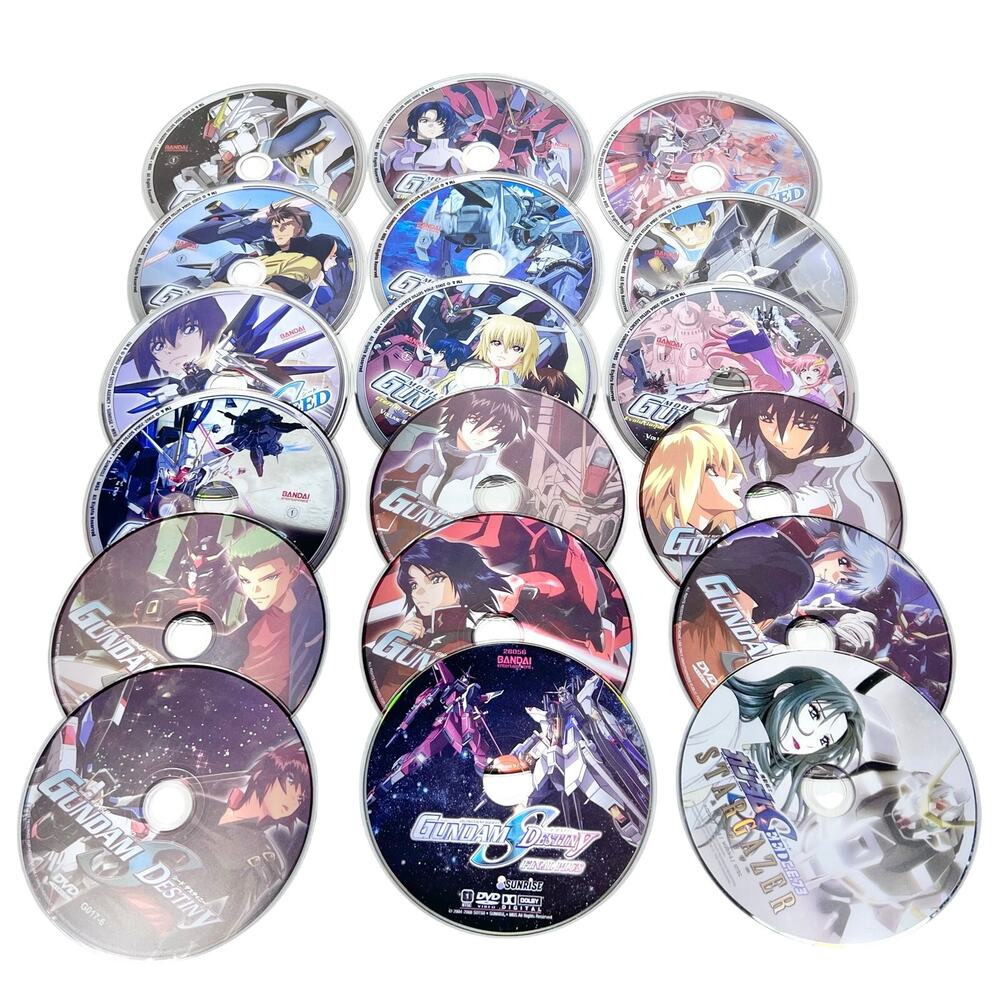 Gundam SEED Destiny Collector’s Editions Stargazer DVD Lot of 18 Discs Rare